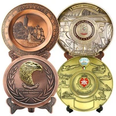 تصميم مجاني لوحة تذكارية من سبائك الزنك المعدنية ثلاثية الأبعاد