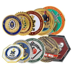 عينة مجانية من عملة التحدي المحفورة بالمينا